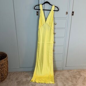Rumored Yellow Satin Dress